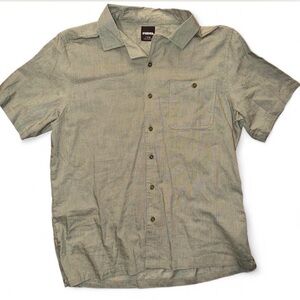 RSQ Olive Green Short Sleeve Button Up Shirt Size Large